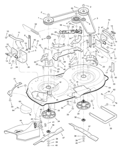 Mower Housing Diagram and Parts List for 7800295-405012X108 2008 Briggs and Stratton Lawn Tractor